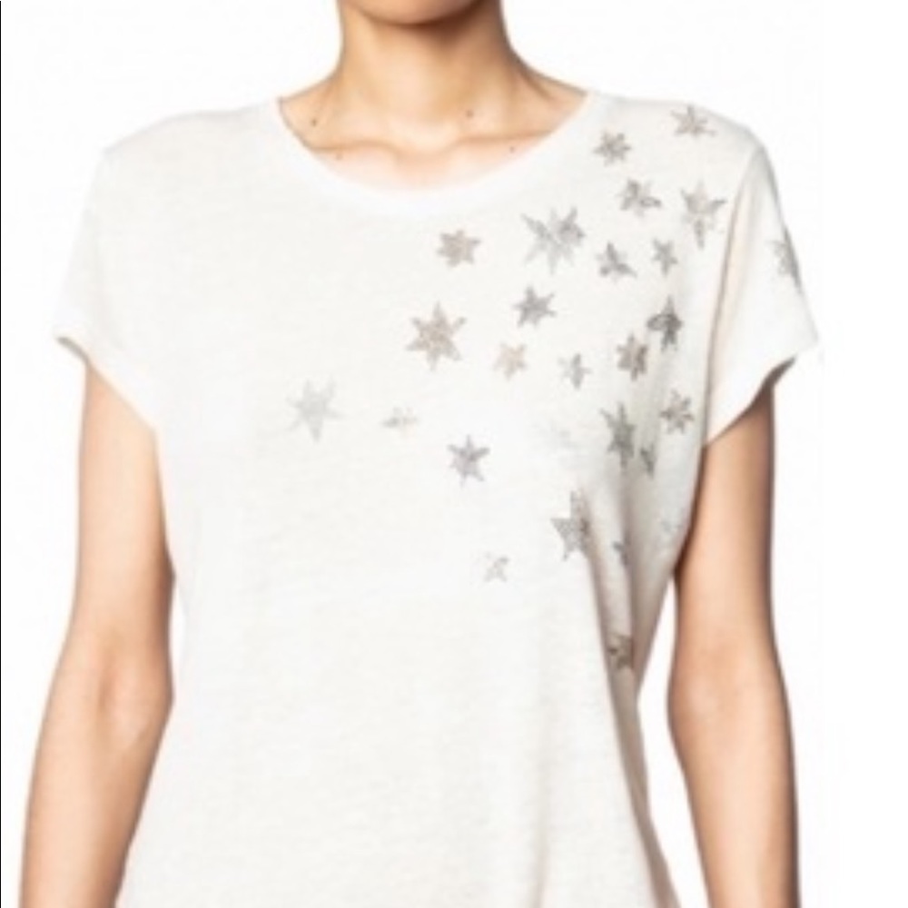 Zadig & Voltaire Skinny Stars Strass Tee
